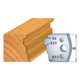 CMT 690.039 PROFILE KNIVES FOR INSERT SHAPER SYSTEM SP 1-37/64”x5/32” (40x4mm)